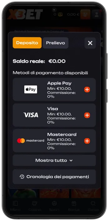 Crazy Time casino deposit payment methods
