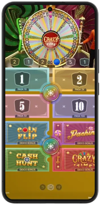 Crazy Time Italia_ Mobile game session overview screen 2