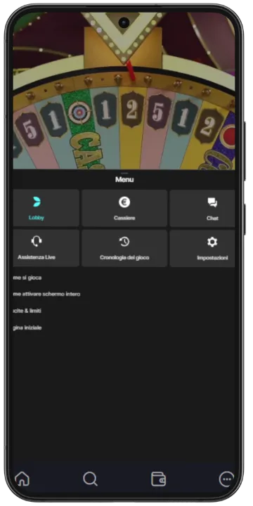 Crazy Time Italia_ Mobile game session overview screen 3