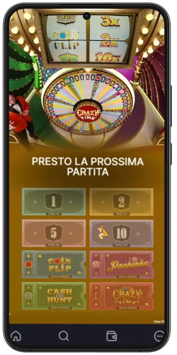 Crazy Time Italia_ Mobile game session overview screen 8